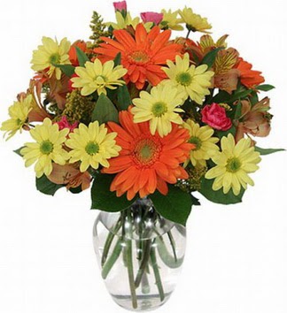  Eskişehir hediye sevgilime hediye çiçek  vazo içerisinde karışık mevsim çiçekleri