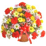 karisik renkli çiçek sepet   Eskişehir çiçek gönderme sitemiz güvenlidir 