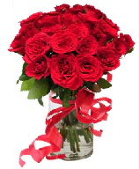 21 adet vazo içerisinde kırmızı gül  Eskişehir çiçek satışı 