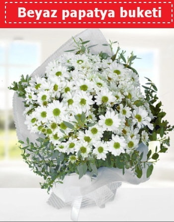 Beyaz Papatya Buketi  Eskişehir 14 şubat sevgililer günü çiçek 