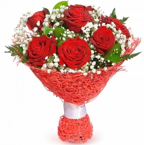 7 adet kırmızı gül buketi  Eskişehir çiçekçiler 